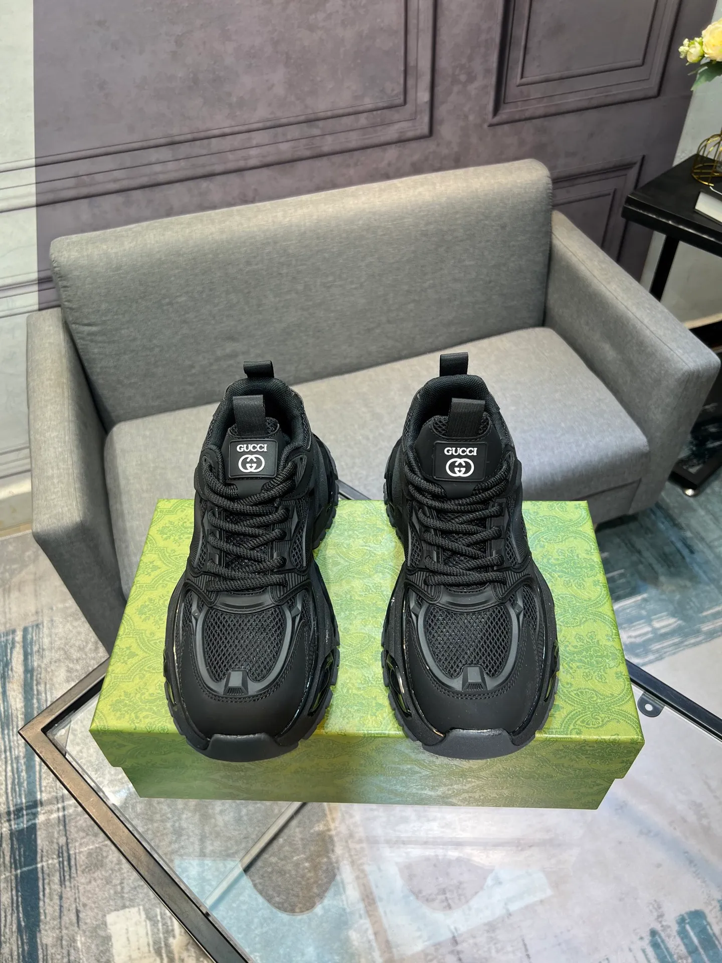 💰¥460 Brand: GUCCI Standard code: 38-44, Material: original material splicing, comfortable and breathable lining, lightweight and wear-resistant sports outsole Style category: men's fashionable casual shoes, running, sports shoes, distinguished luxury brand elements, top luxury